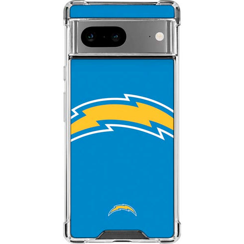 NFL Los Angeles Chargers Large Logo Google Pixel 7a Clear Case